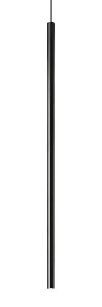 Suspension LED Contemporaine Noir Mat 12W 3000K pour Salon Moderne