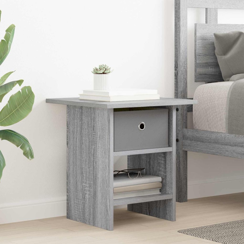 vidaXL Nachttisch Graues Sonoma 41 x 40 x 45 cm Holzwerkstoff