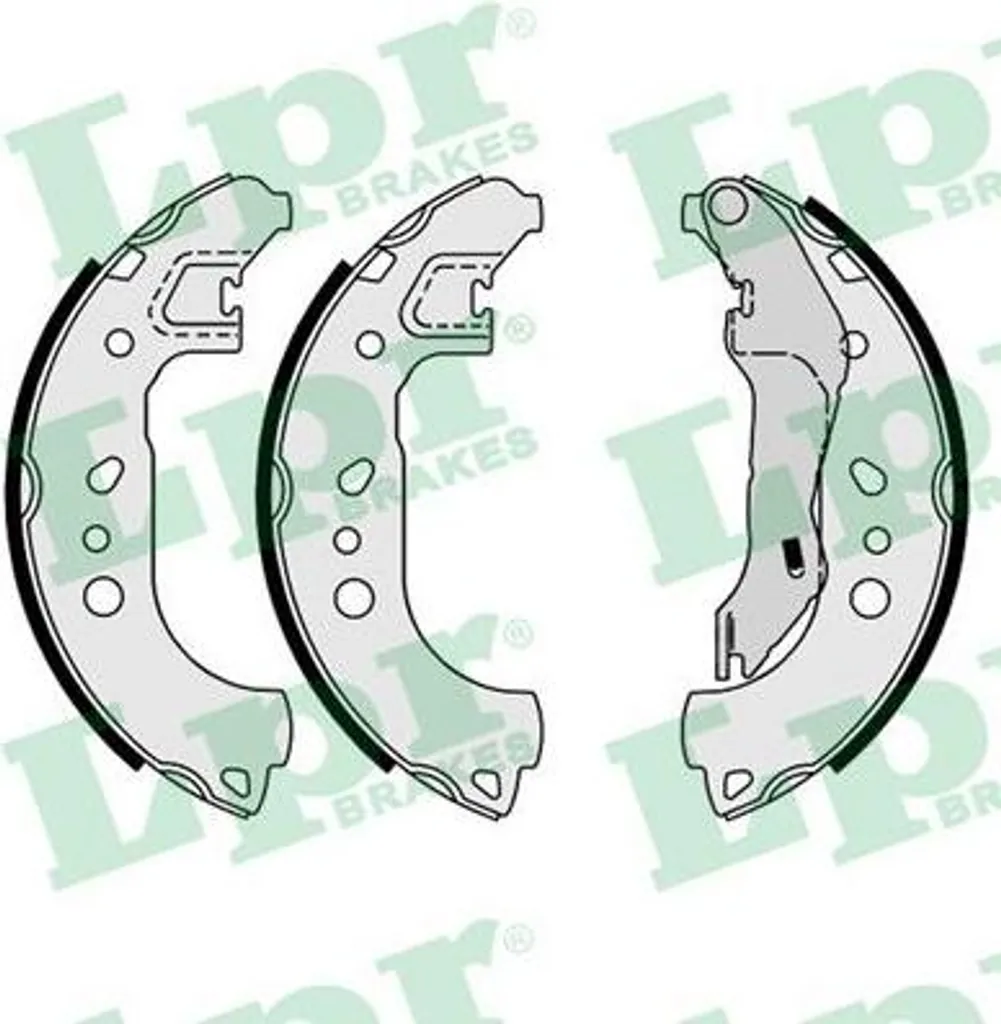 Kit mâchoires arrière 6R0698525B LPR pour Rapid Toledo Roomster (01179)