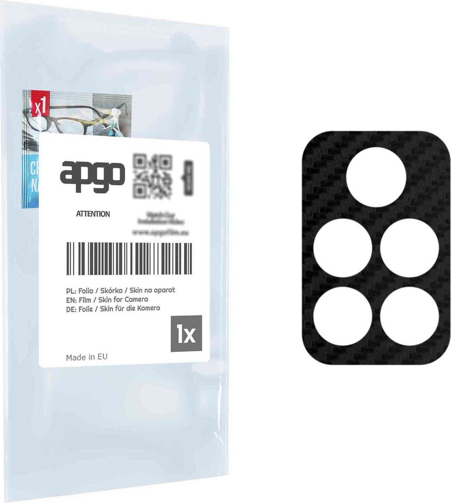 apgo Objektivschutz-Folie, Kameraschutz kompatibel mit Umidigi Bison Pro, Carbon-Imitation, Rückseite Schutzfolie für Kamera-Insel, Hinten Folie,...