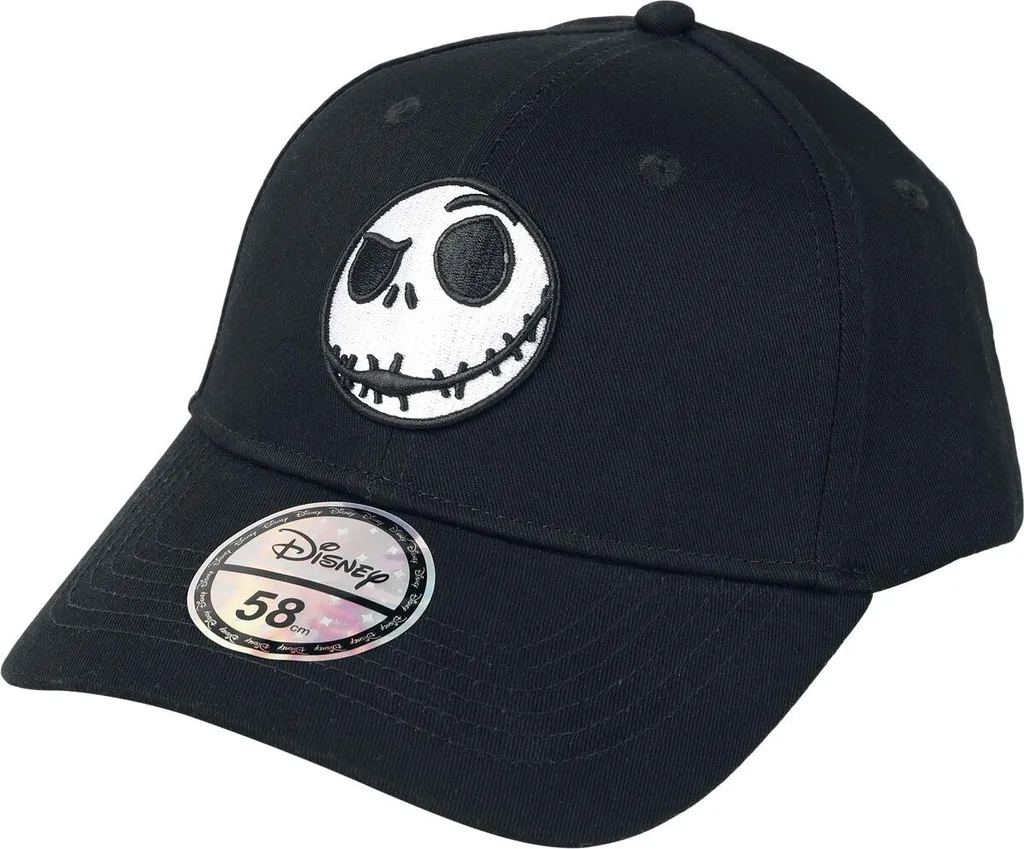 Casquette Jack Skellington Logo Brodé Noir - Coton Premium et Confort