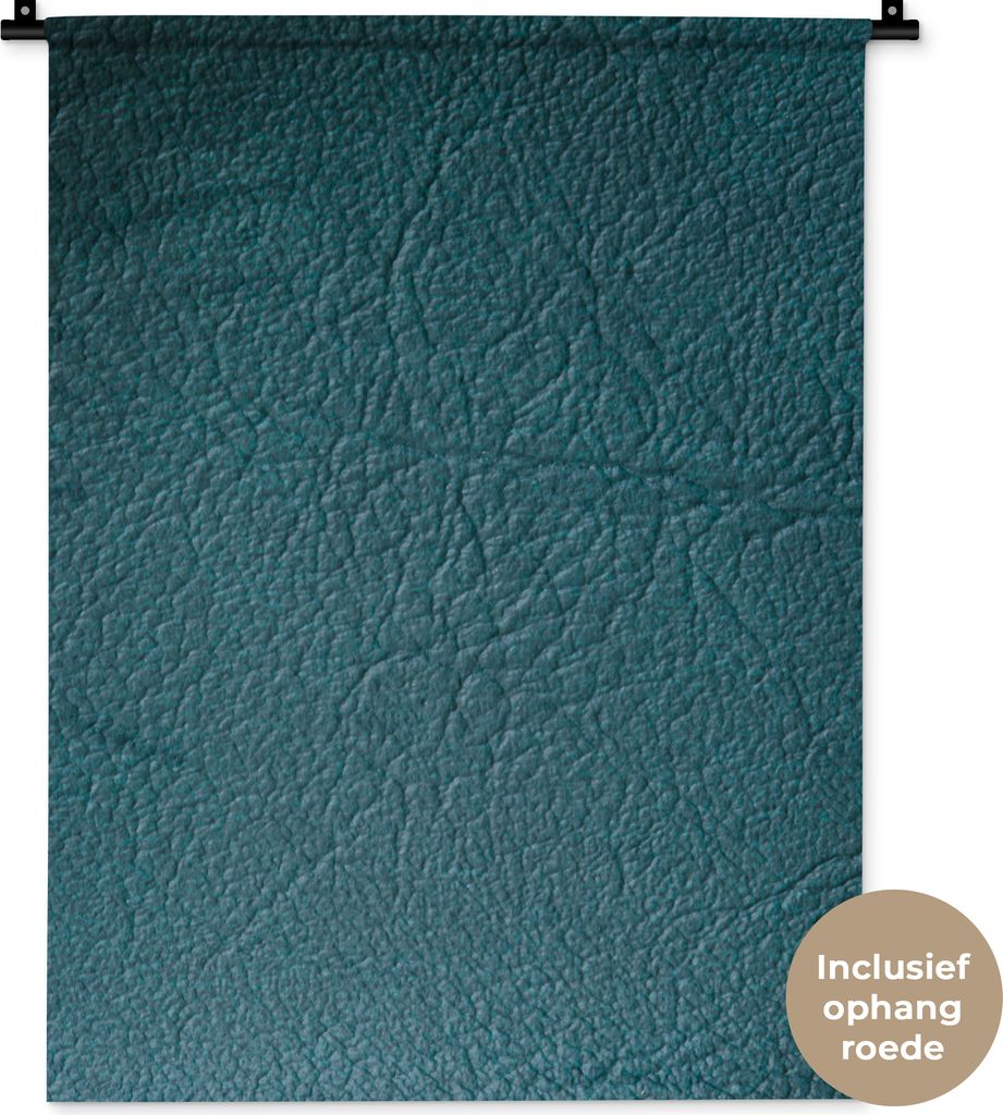 MuchoWow Wandteppich Wandbehang Leder - Lederoptik - Grün - Blau 60x80 cm Tapisserie Dekoration Wandtuch - Decke - Wandtücher - Wohne