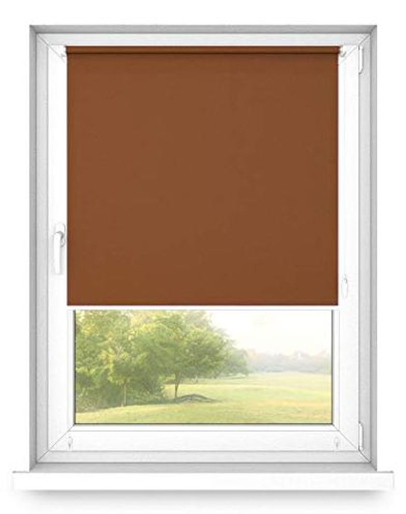 Time4blinds - Rollo ohne Kassette, 90x250 cm, Kaffee, Steuerung Rechts