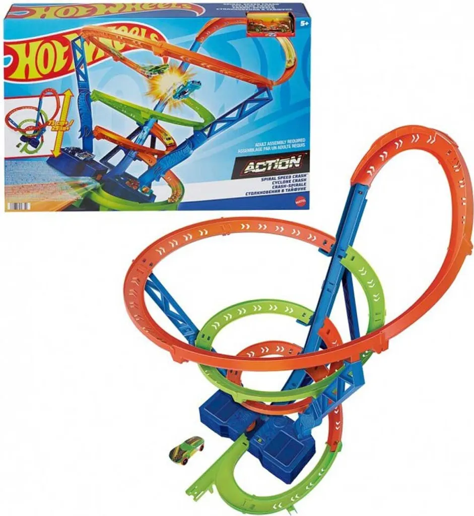 Hot Wheels Crash Spirale : Circuit avec Zone de Collision et Boost - 20