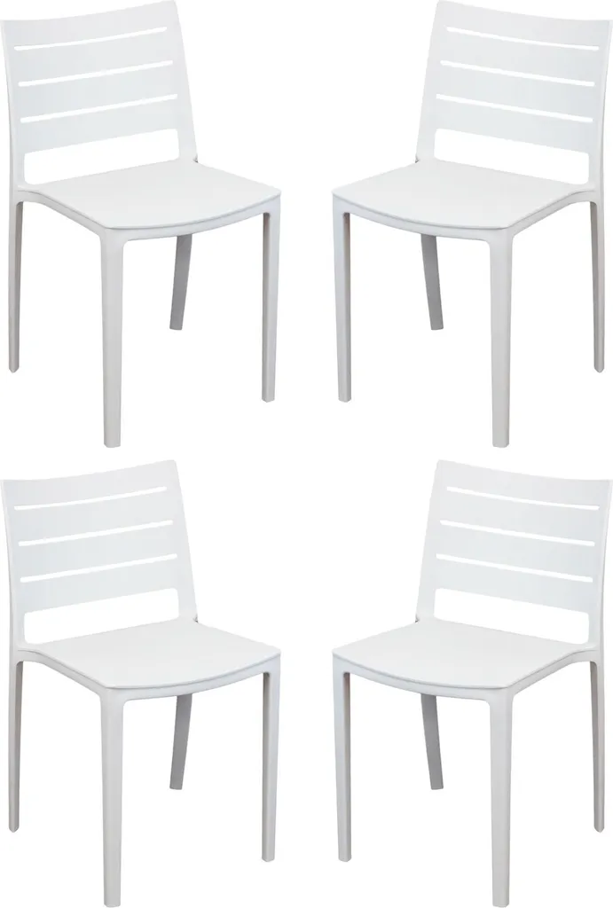 Milani Home Sedia Bianco Polipropilene Impilabile 42x51x78 - Offerta