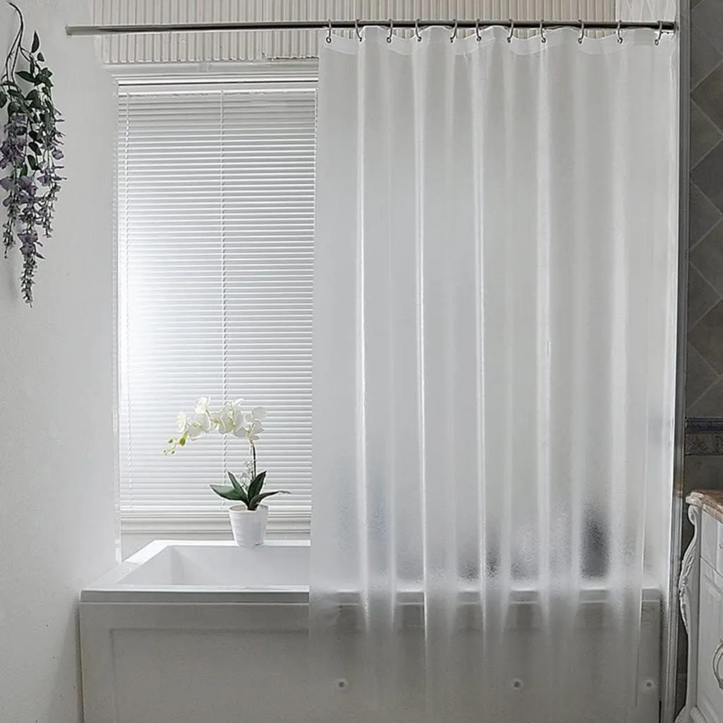Rideau de douche 180x180 anti-moisissure avec 12 anneaux - PEVA durable