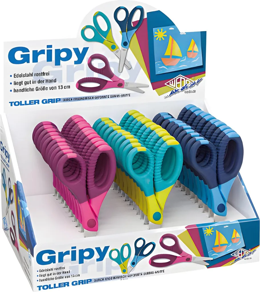 WEDO 77 157 Ciseaux de Bricolage Gripy 130mm - Présentoir de 30 Pièces