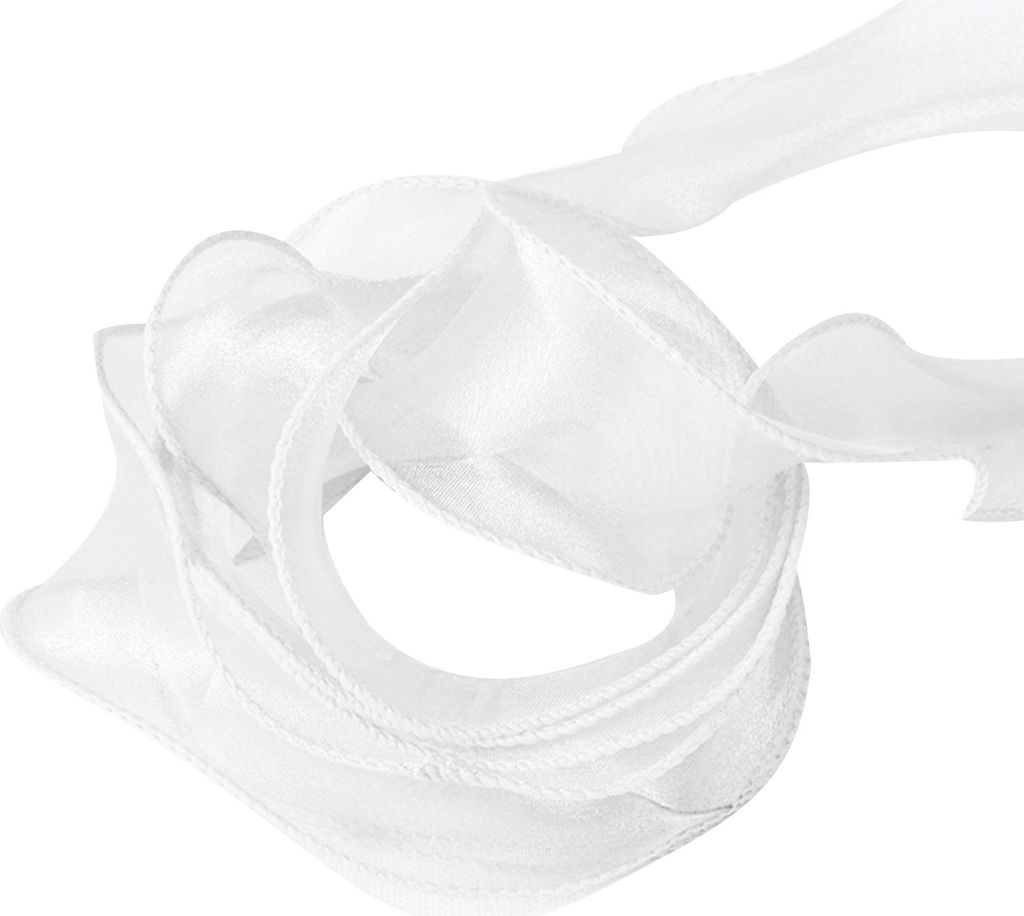 Satinband, Weiß, 2.2 Meter, Für Kunstblumen, Kuchen, Haare, Geschenk, Deko