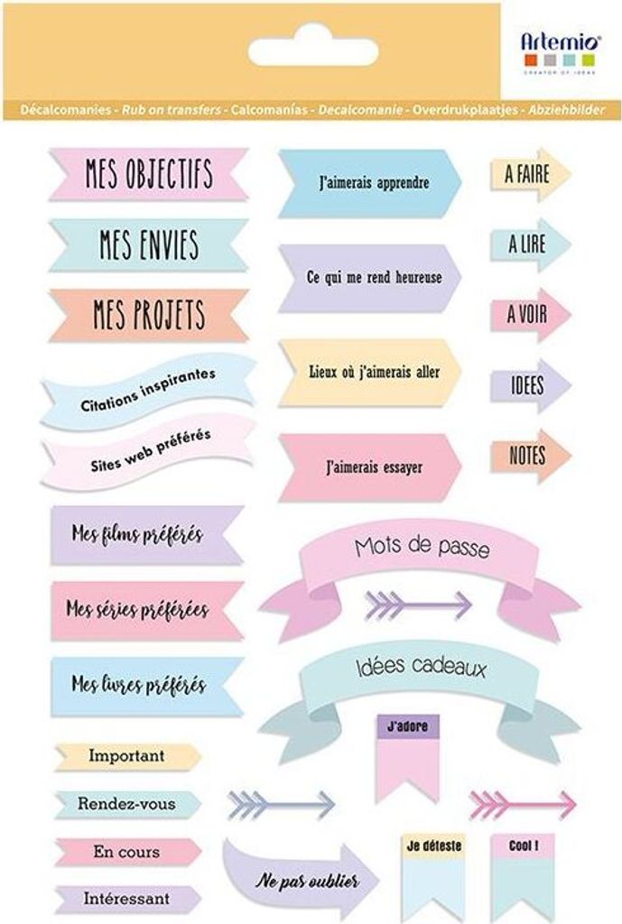 Abziehbilder für Planer - Etiketten