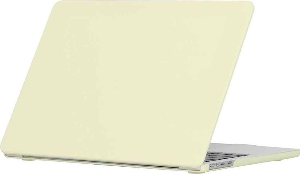 Mobigear Cream Matte MacBook Air 13 Zoll (2022-2025) Hardcase Hülle MacBook Case - Gelb - Model A2681 / A3113 / A3240