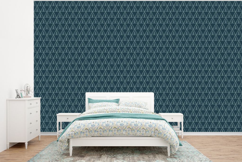 MuchoWow Fototapete für Wohnzimmer oder Schlafzimmer Wandtapete Vinyl Motivtapete Design - Jungen - Dreieck - Kind - 400x300 cm - Papiertapeten