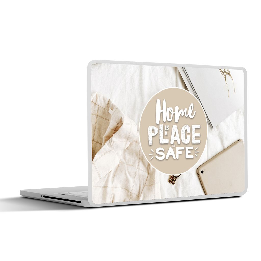 MuchoWow Laptop Aufkleber Sticker Cover Sprichwörter - 'Das Zuhause ist ein Ort der Sicherheit' - Zitate 36.5x27.5 cm - Laptop-Sticker