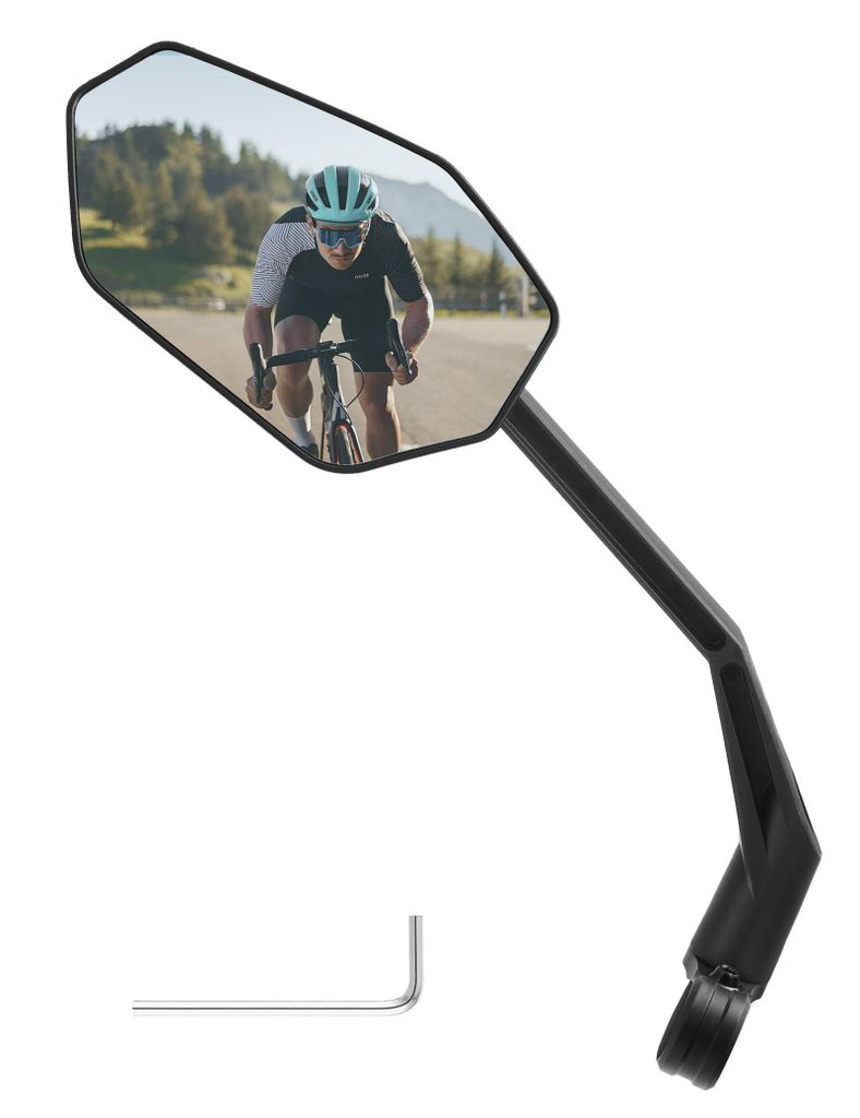 ROCKBROS Fahrradspiegel 360° Einstellbar Lenker Fahrrad Rückspiegel Konvexer Rückspiegel für Fahrrad E-Bike MTB Links
