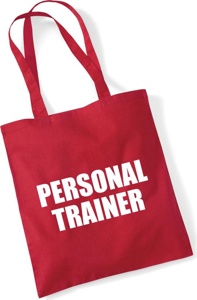 Huuraa Jutebeutel Personal Trainer Training 10 Liter Classic Red Baumwolle Tasche Geschenkidee