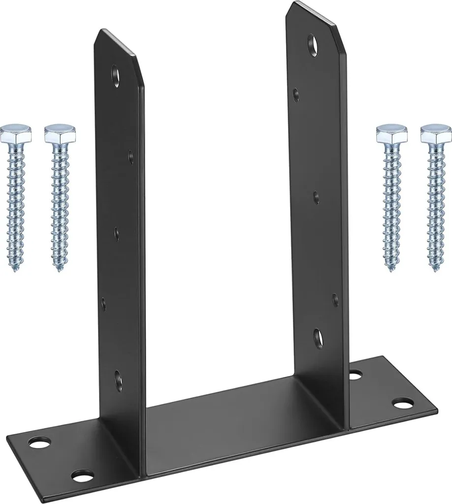 Support de poteaux en U pour béton ancrage robuste de 91mm x1