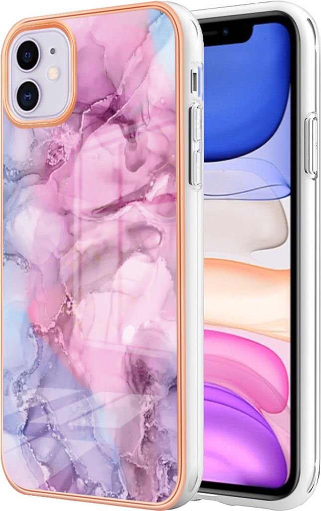 iPhone 11 Hülle, Muster Dünn TPU Silikon Stoßdämpfer Bumper Schutzhülle für iPhone 11 Pink