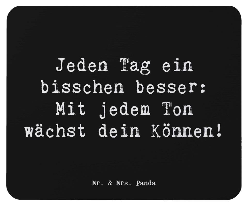 Mr. & Mrs. Panda Mauspad Spruch Ein neues Musikinstrument lernen - Schwarz - Geschenk, Fortschritt, Musikliebhaber, pc, Trost, Mutmacher, Zuversich...