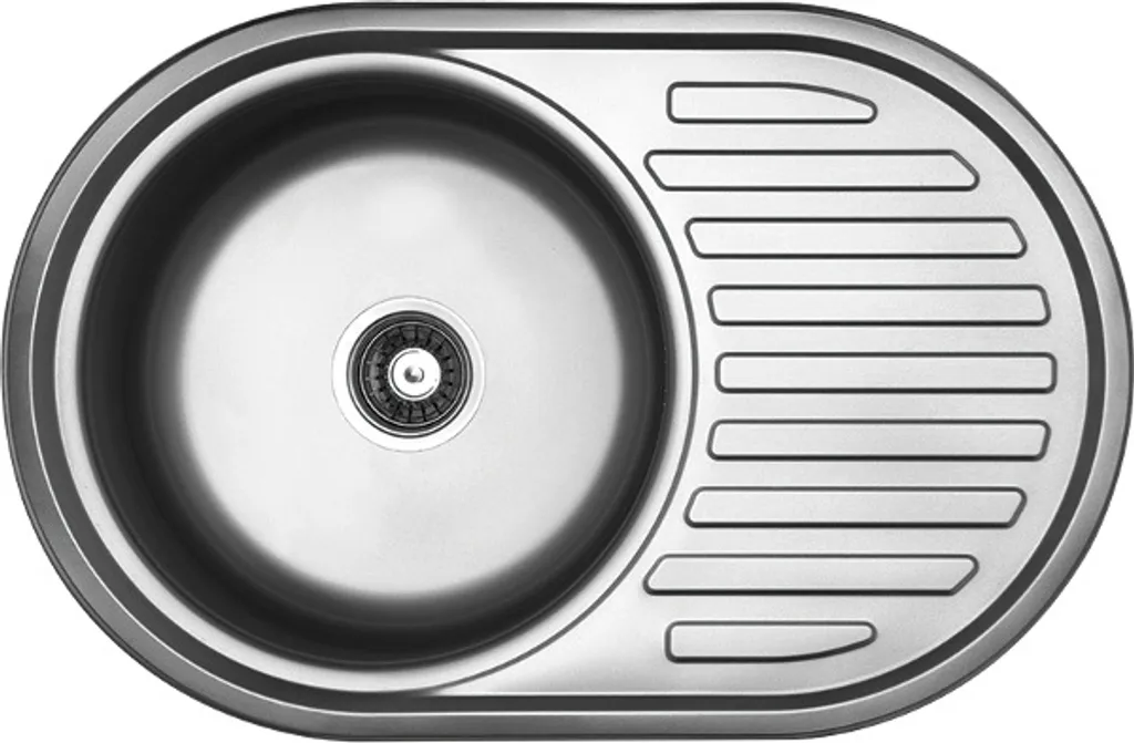 Lavello Inox 77x50 cm con Scolapiatti | Design Moderno da Incasso
