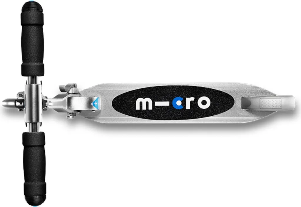 Trottinette Pliable Micro Sprite LED Argent Idéale pour le Collège