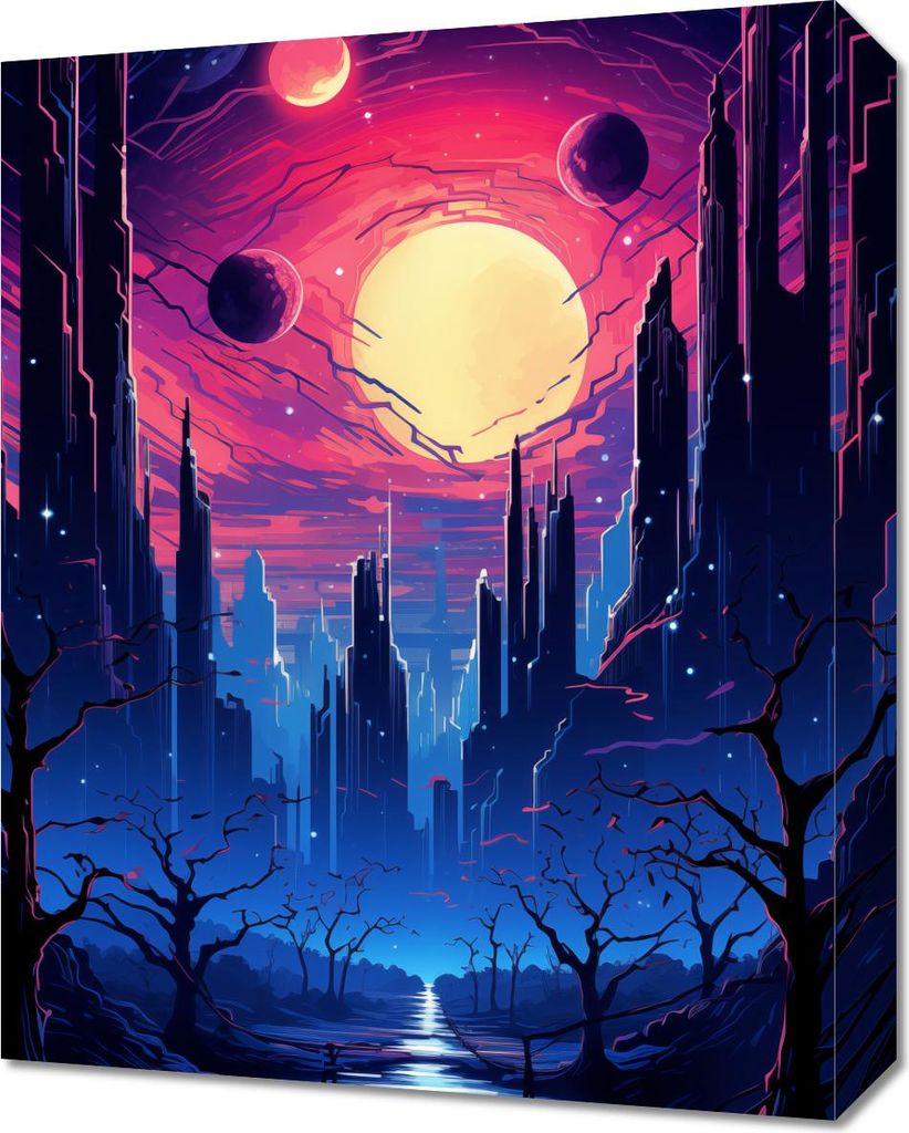 Bild 40x50cm Sternenstadt