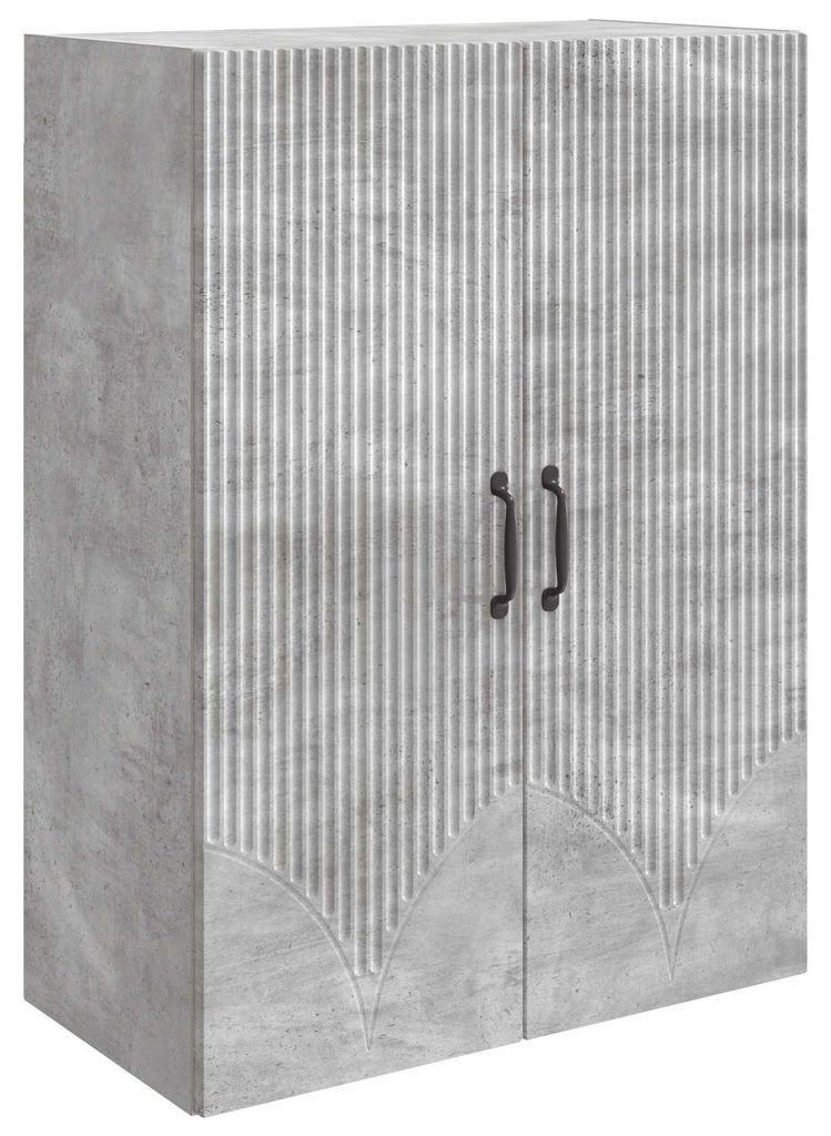 Wandschrank Betongrau 66 x 34,5 x 90 cm Holzwerkstoff