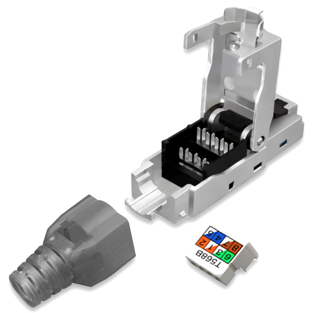 Netzwerkstecker Cat7 CAT 7 RJ45 Stecker 1x Steckverbinder Produktbild 