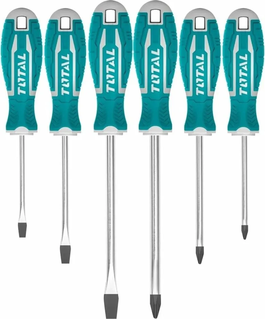 Set de Tournevis Plats et Cruciformes 6 Pièces pour Atelier et Garage