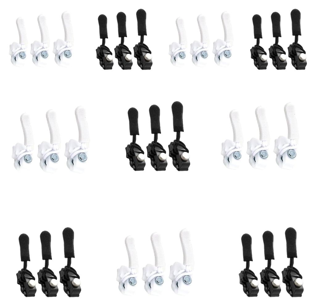 Reißverschluss Zipper, 30 Stück Universelles Reißverschluss Reparaturset, Ersatz Zipper, Nylon Kunststoff Metall-Reißverschlüsse, 3 Größen, ...