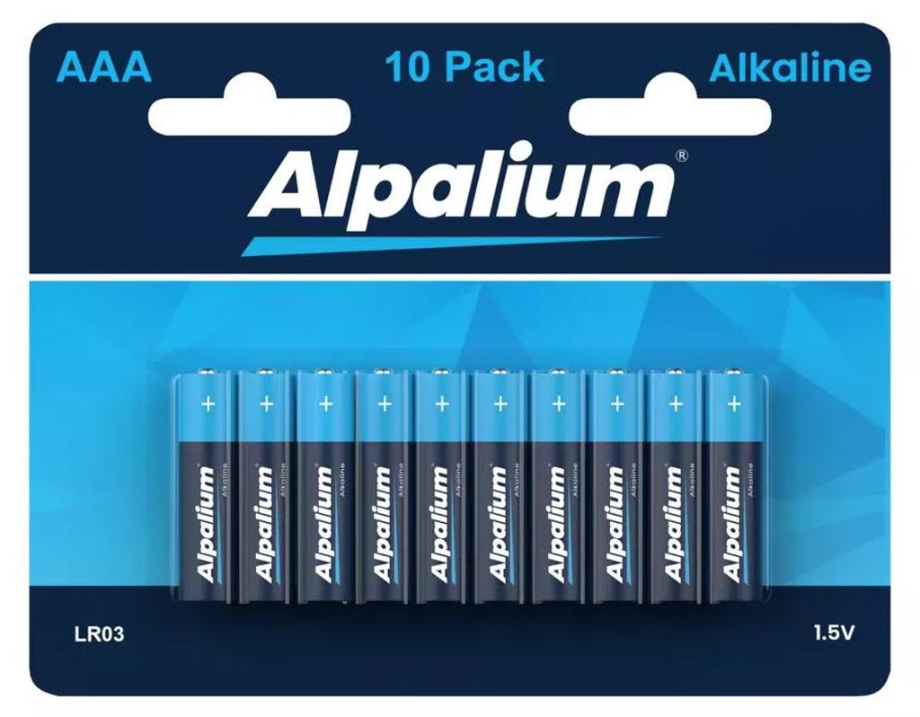 Alpalium Batterien, AAA 10er Pack, Markenqualität, LR03, Produktbild 