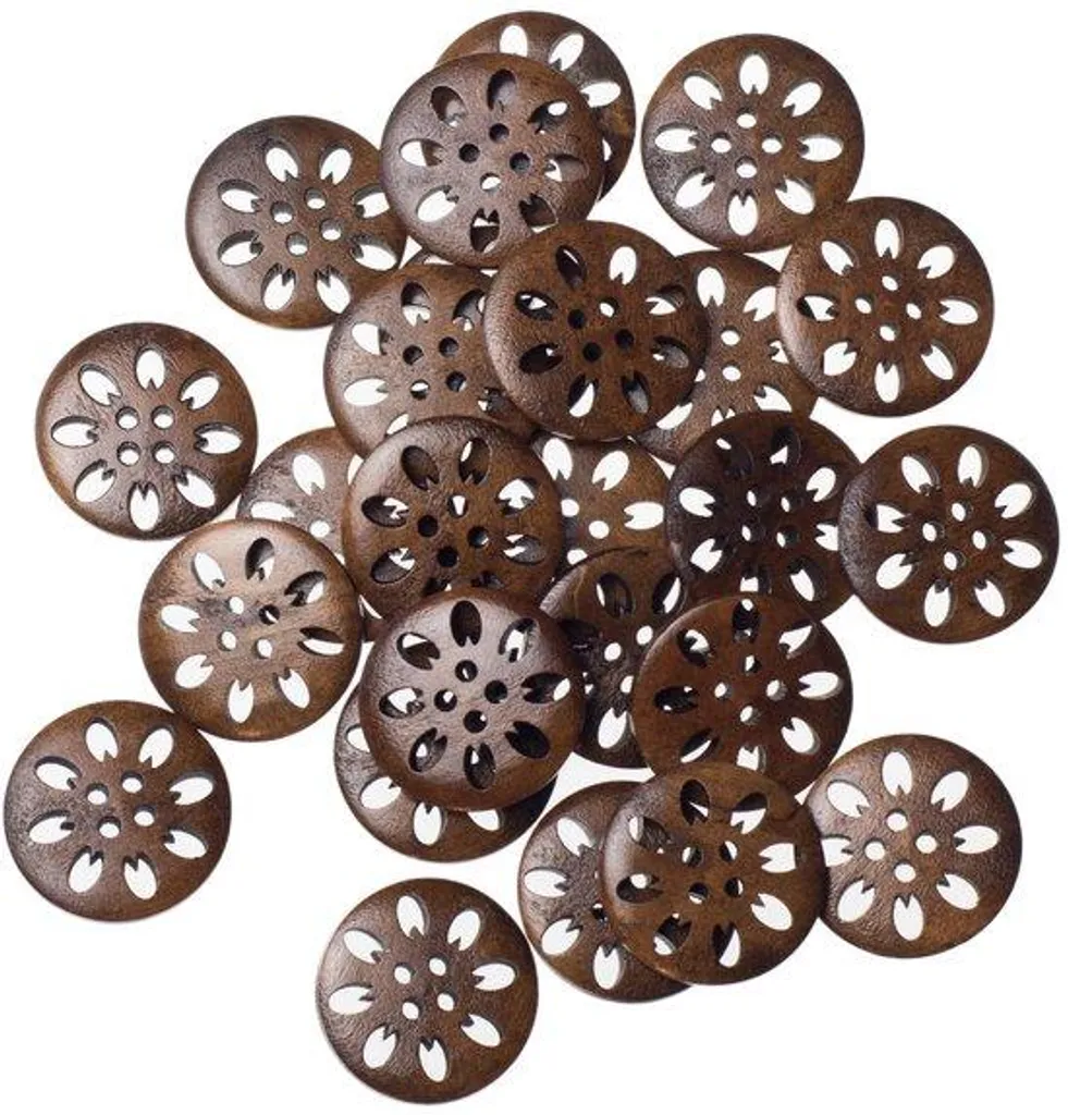 Boutons en bois pour tricot fait main et fermeture de gilet