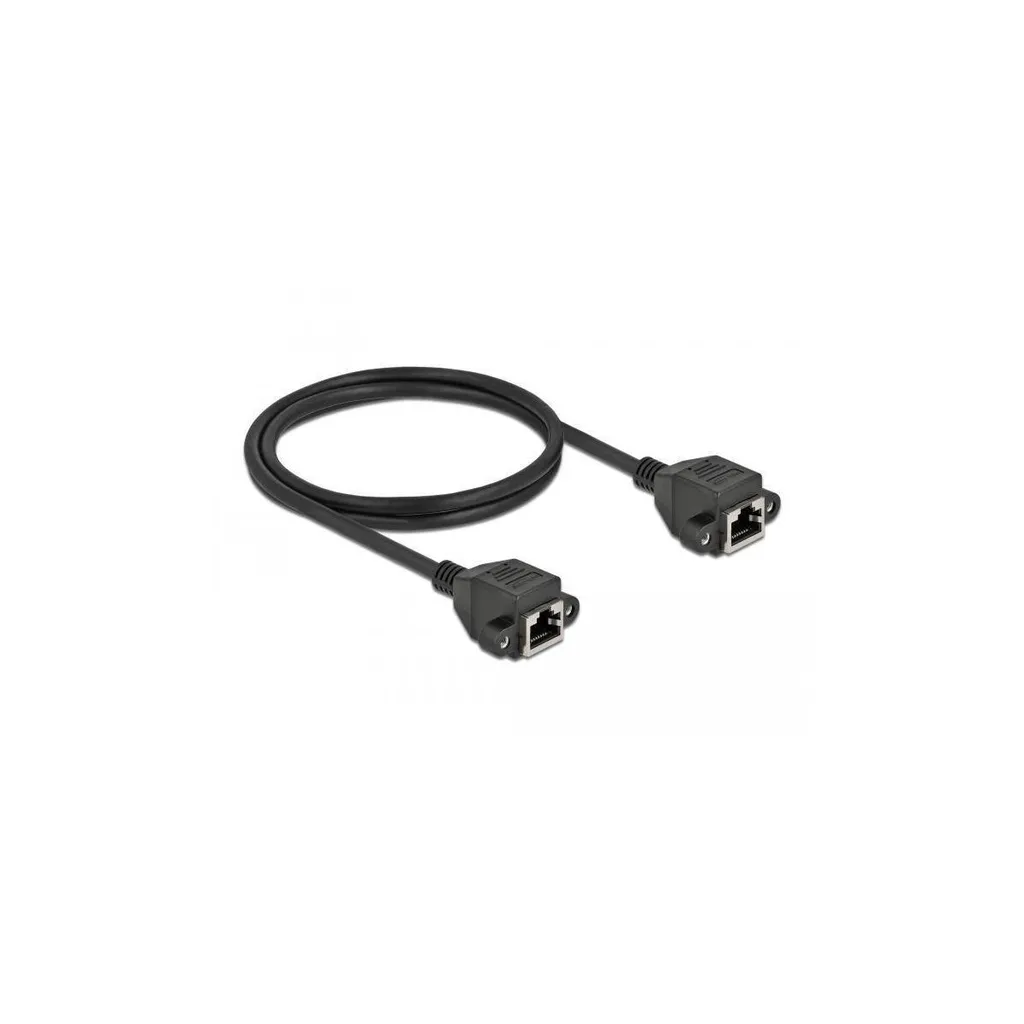 Delock Prolunga S/FTP RJ45 Cat.6A 1m Nero - Estensione Ethernet Professionale