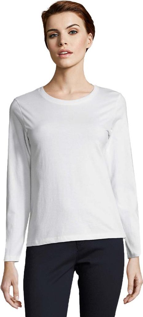 SOLS - "Imperial" T-Shirt für Damen Langärmlig LT1370 (S) (Weiß)