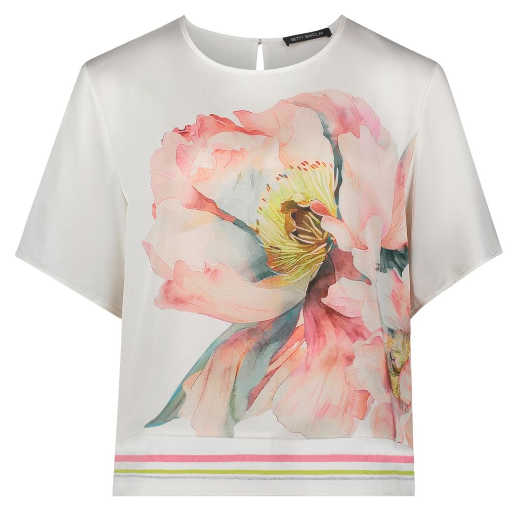Betty Barclay Bluse Kurz 1/2 Arm Patch Cream/Ros 40
