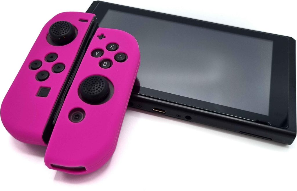 Hüllen & Skins für Nintendo Switch 1 – Performance-Gaming-Hülle – Soft Grip-Abdeckungen – Rutschfestes Joy-Con-Controller-Zubehör – Rosa