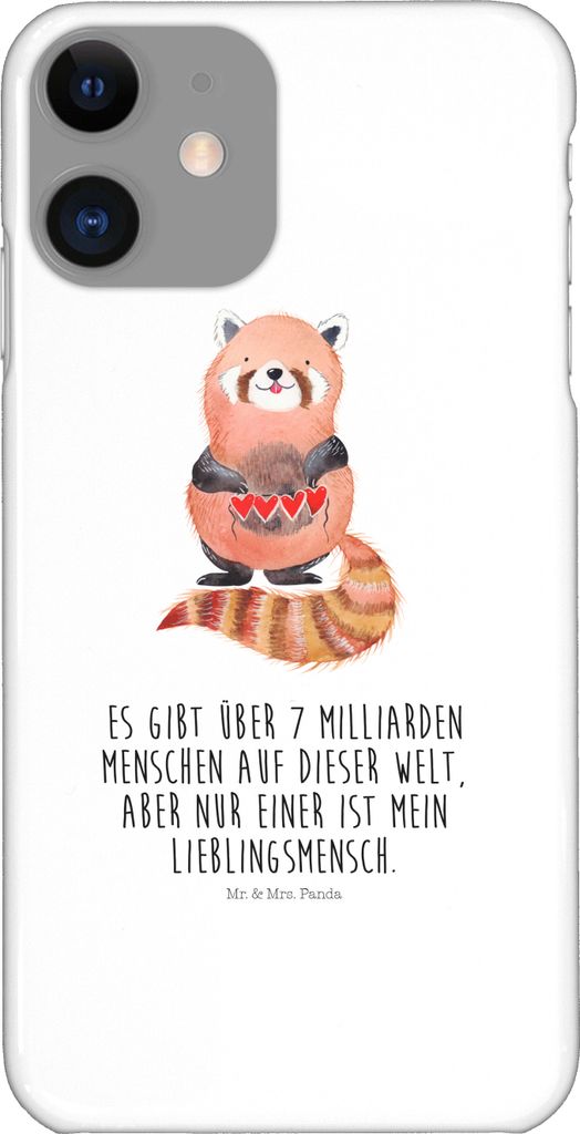 Mr. & Mrs. Panda Iphone 11 Handyhülle Roter Panda - Weiß - Geschenk, Hülle, Liebling, Liebe, Tiere, Handy Schutzhülle, Rot, Smartphone, Handyco...