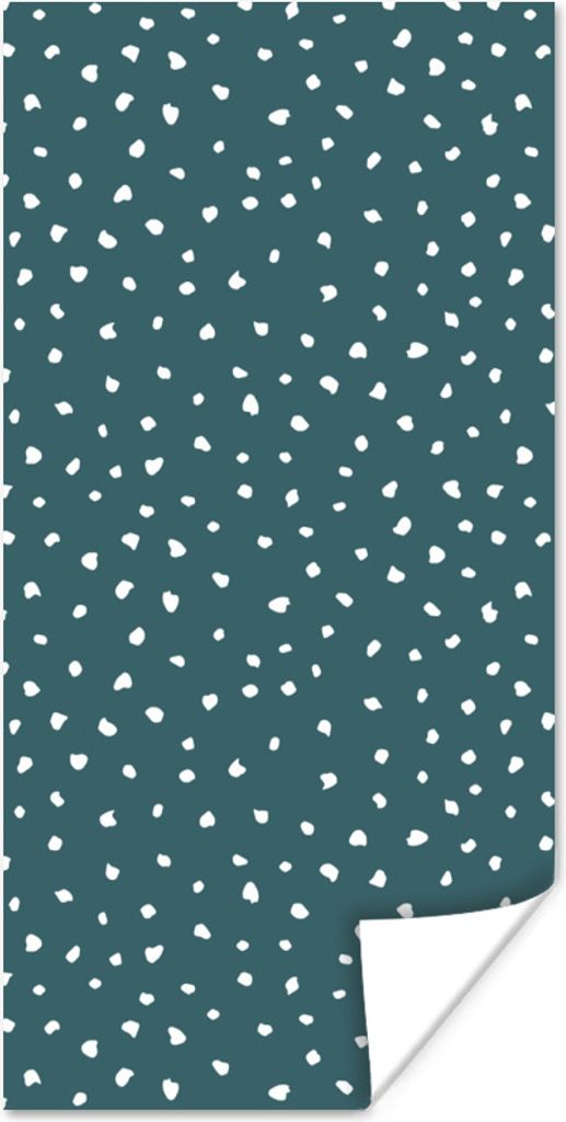 MuchoWow Poster Polka dots - Weiß - Grün 20x40 cm - Plakat - Foto