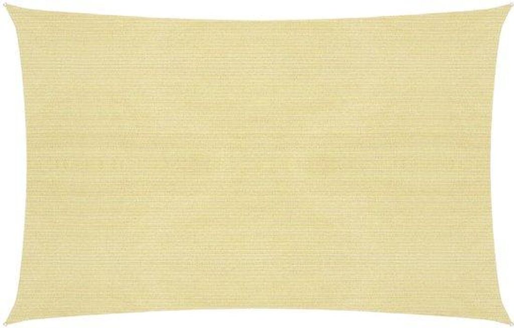 Schaduwdoek Rechthoekig 4x5m Beige HDPE 160g/m² Wasser- und UV-beständig - inkl. Seilen - für Garten, Terrasse und Pool