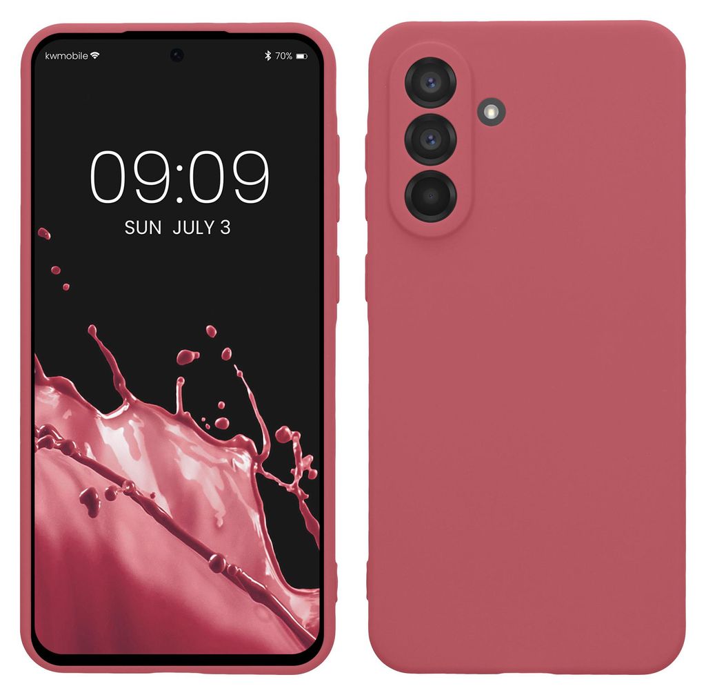 kwmobile Handyhülle für Samsung Galaxy A56 5G Hülle - weiches Handy Silikon Case - Schutzhülle Cover - Dark Rose