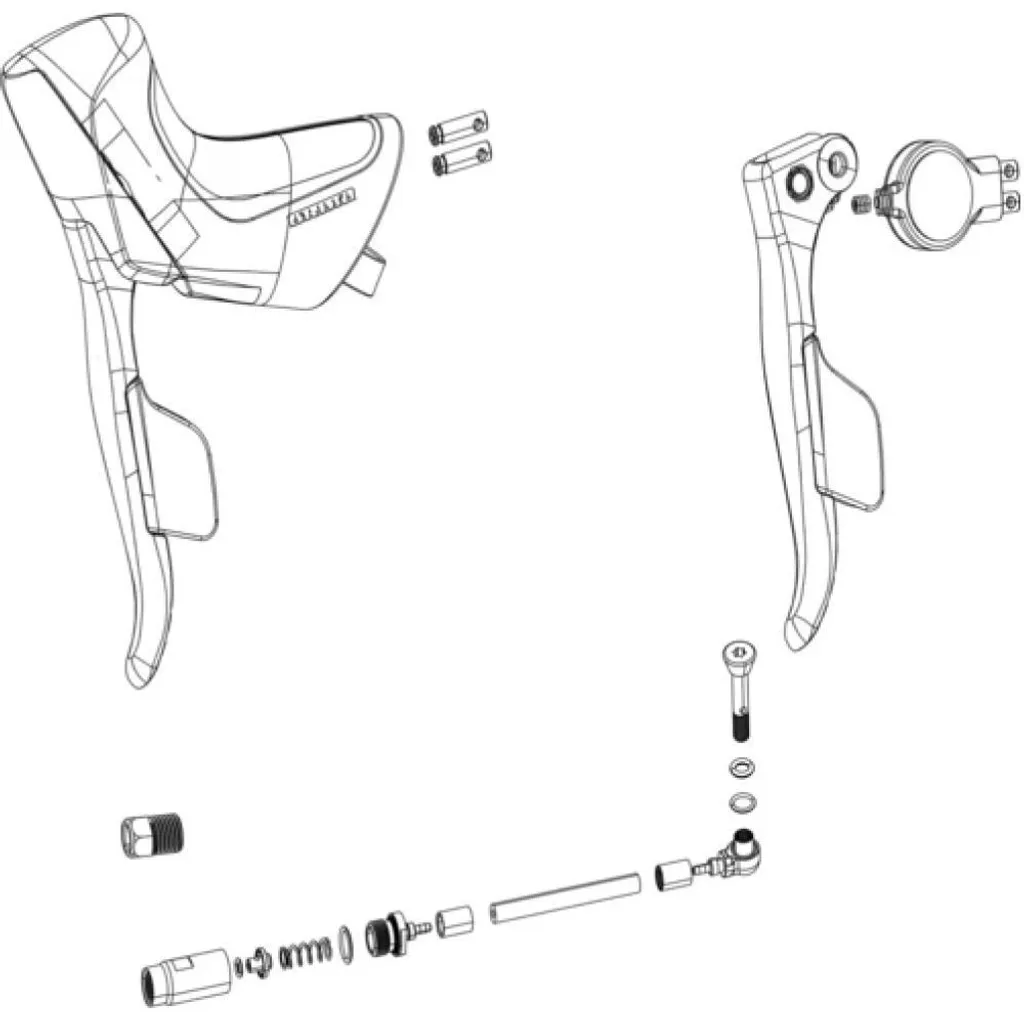 Levier de changement de vitesse et frein SRAM Rival AXS E1 droit noir