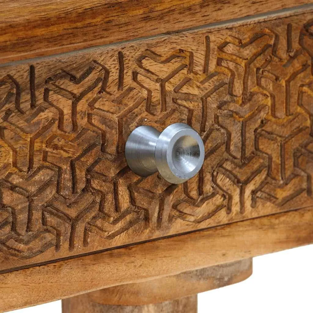 Console vidaXL bois de manguier massif 102x30x79 cm finition artisanale
