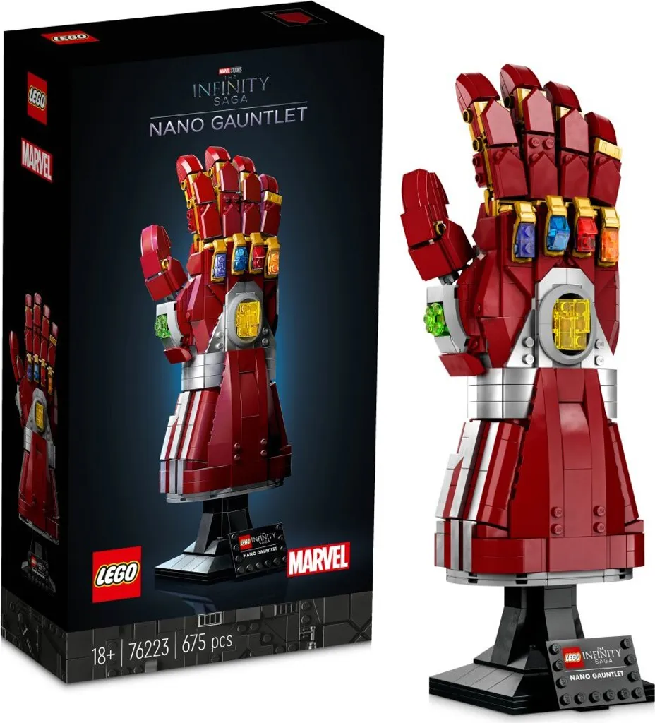 Gant Nano Gant Iron Man LEGO 76223 avec briques Infinity lumineuses