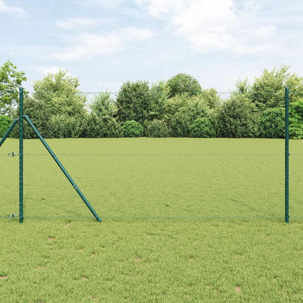 Desgin Hexagonzaun Grün 1x10 m Stahl - Zaunzubehör 3352637