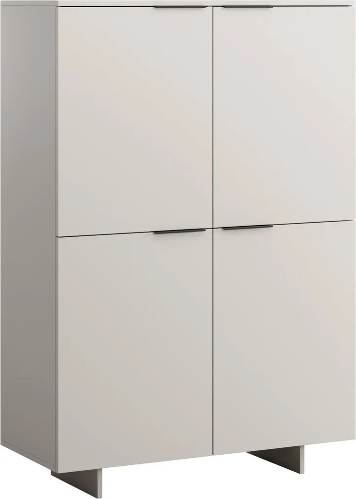 Étagère de Rangement Haute Beige Colonn 100 cm avec 6 Compartiments