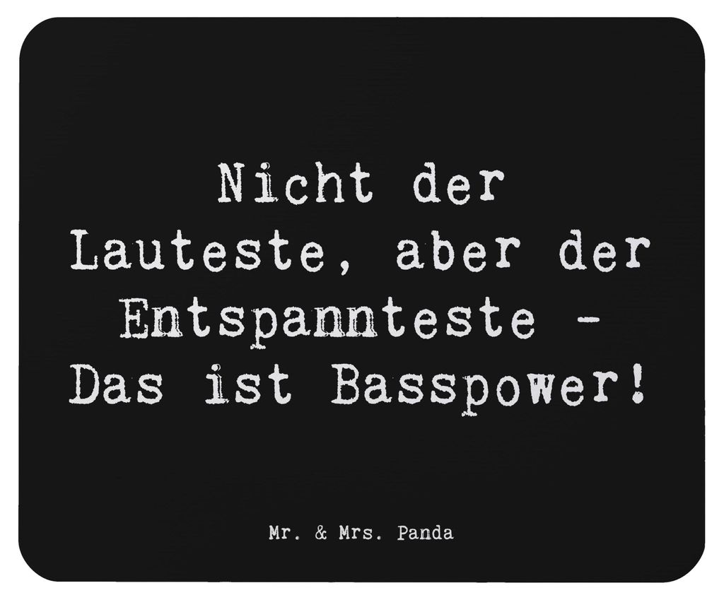 Mr. & Mrs. Panda Mauspad Spruch Bassgitarre Entspannt - Schwarz - Geschenk, Bassist, Mousepad, Musiker, Mouse Pad, Instrument, Lautstärke, mousema...