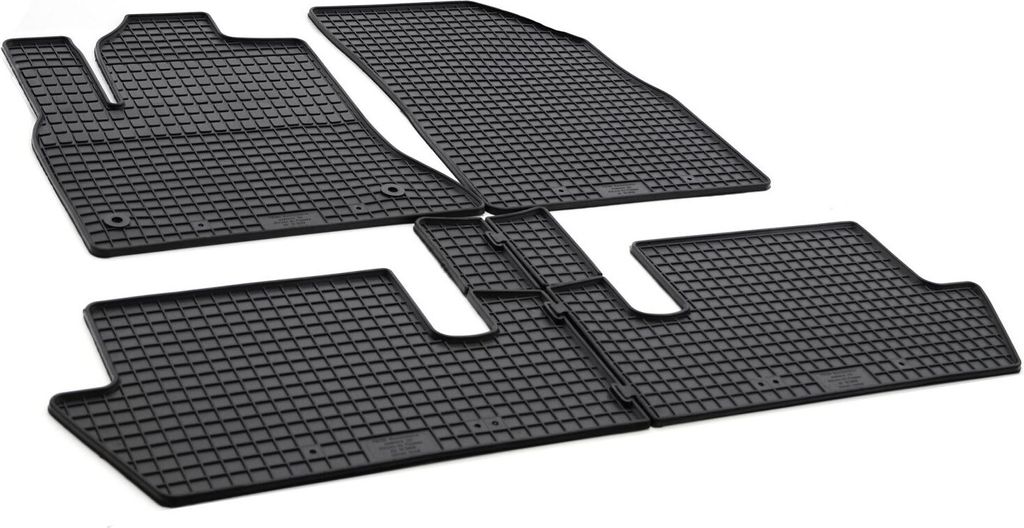 Gummimatten passend für Citroen C4 Picasso 5-Sitzer / C4 Picasso 7-Sitzer Oiginal Qualität Gummi Fußmatten Geruchsneutral schwarz, 4-teilig