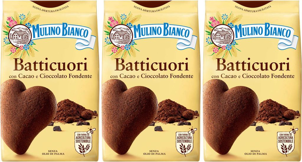 MULINO BIANCO Batticuori Italienisches Mürbegebäck Kakao Produktbild 