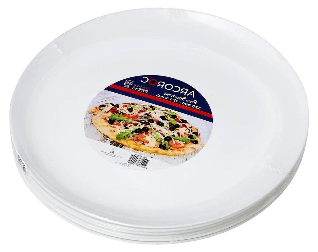 Pizzateller Solutions Uni, 32 cm, Opalglas, weiß, 6 Stück