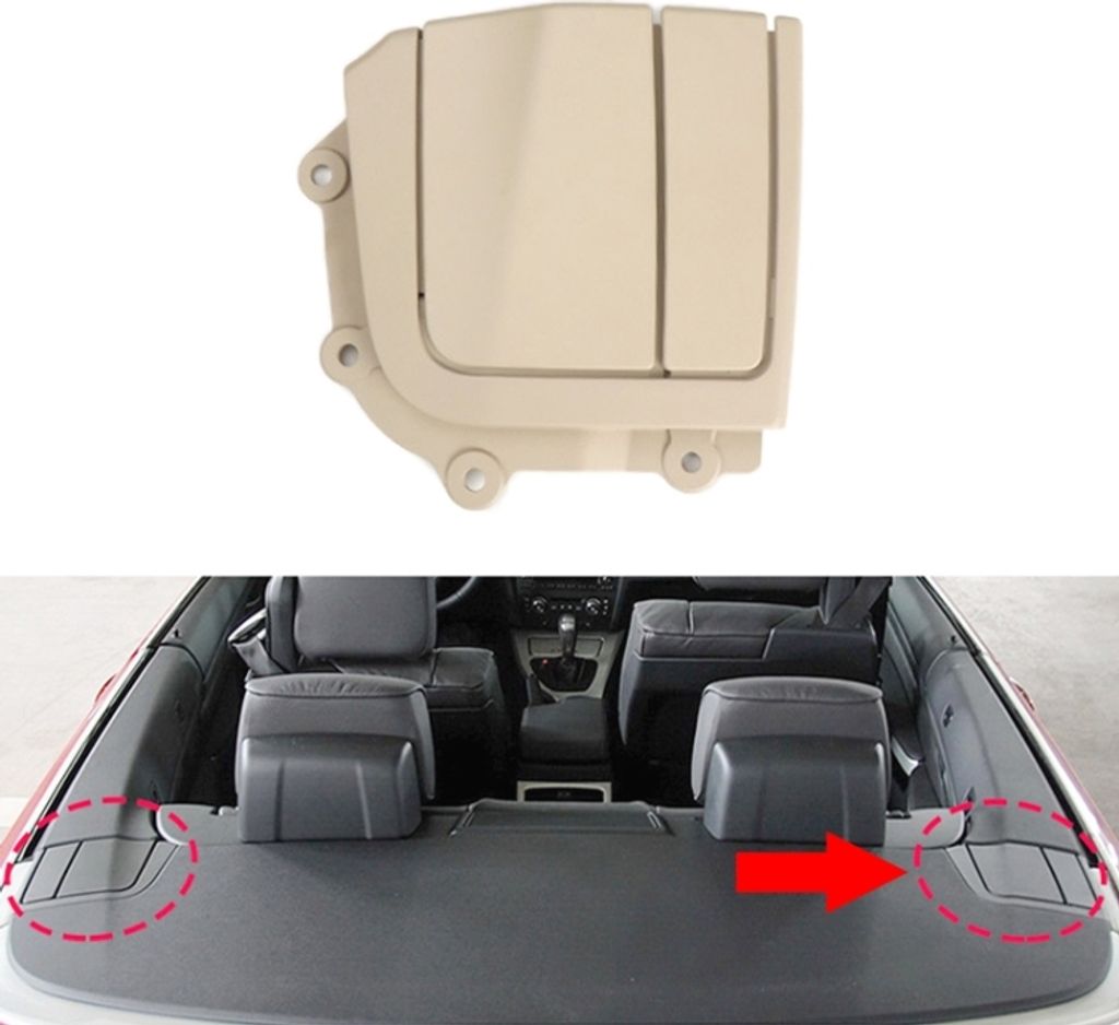 Für BMW 3er E93 Left Driving Car Cabrio Rückfahrplattform Rechts Scharnier Abdeckung Faltabdeckung 5437 7175 484(Beige)