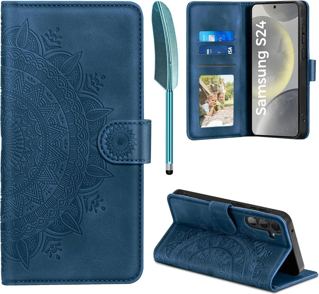 Custodia Viaggio Samsung S24 5G - Cover Stand Ecopelle con Slot Carte