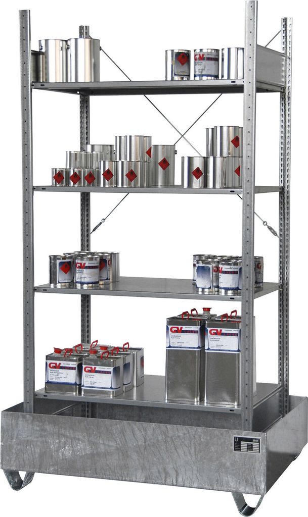 Bauer Kleingebinderegal 3022-4E Grundregal mit 4 verzinkten Produktbild 